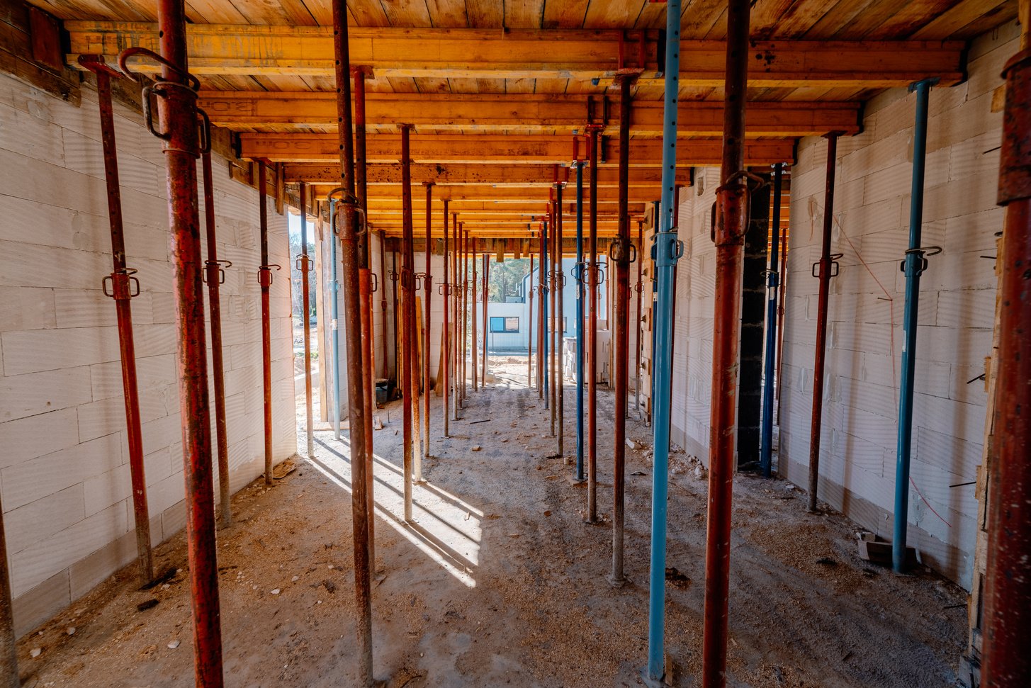 single-family house construction site